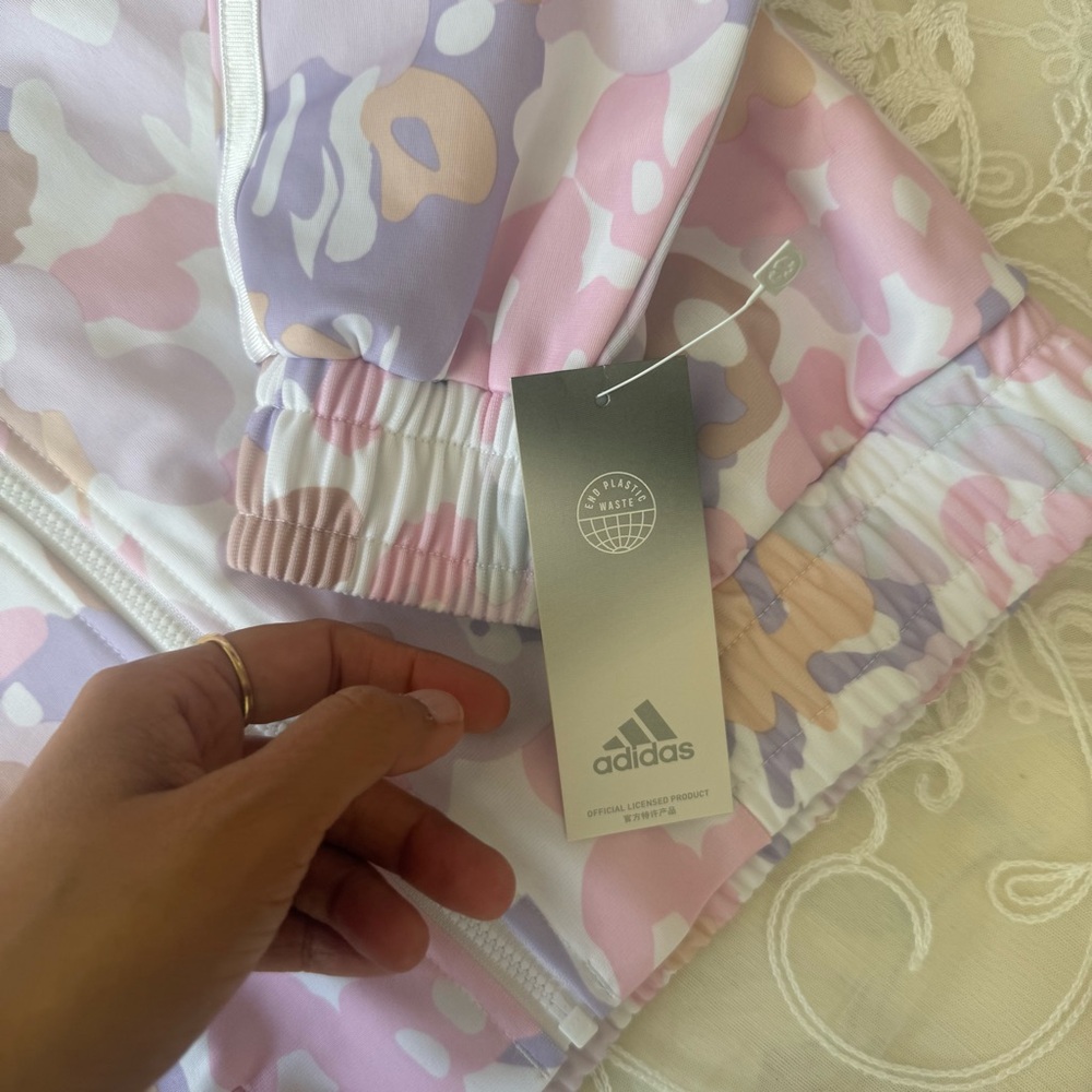 Adidas Puffer Jacket Pink and Purple Cozy Style - Picture 5 of 11